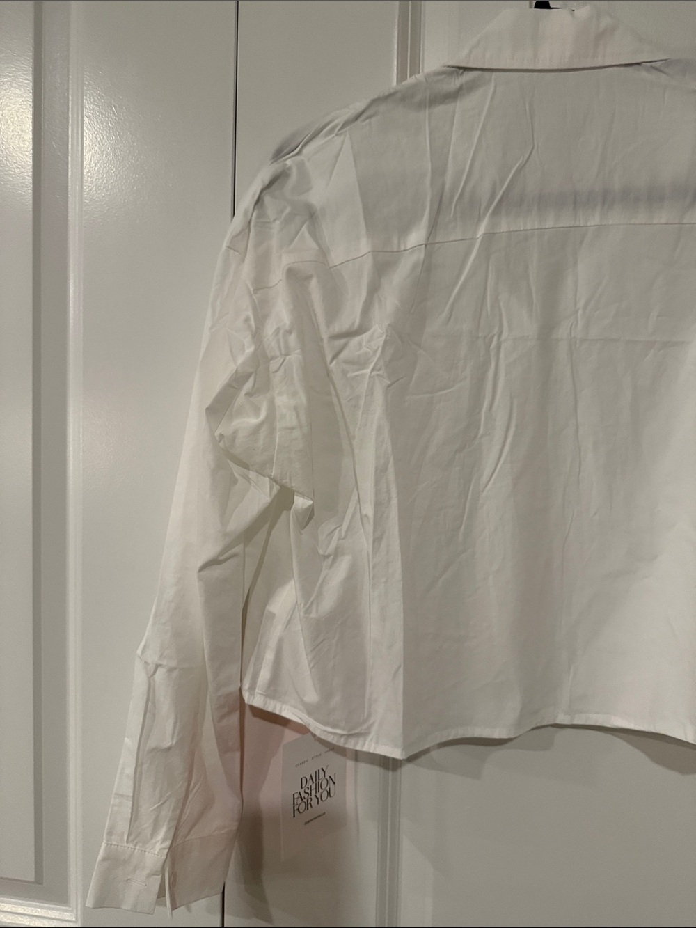 Cropped White Button-Down Shirt - Picture 16 of 16
